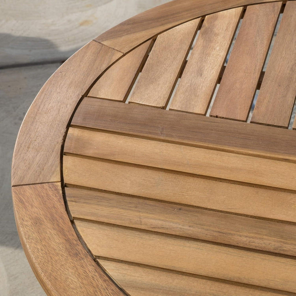 Round Accent Table Teak Finish O5753