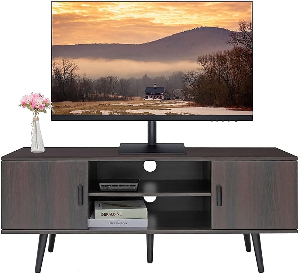 Mid-Century Modern TV Stand with 2 Storage Cabinet M55650