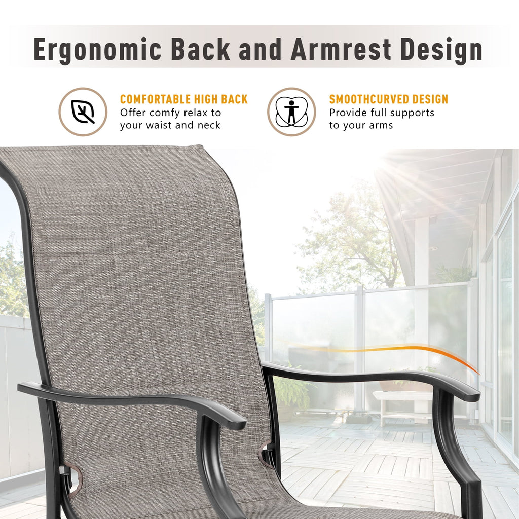 9-Piece Outdoor Patio Dining Set with 8 Swivel Armchairs & Extendable Table L105573