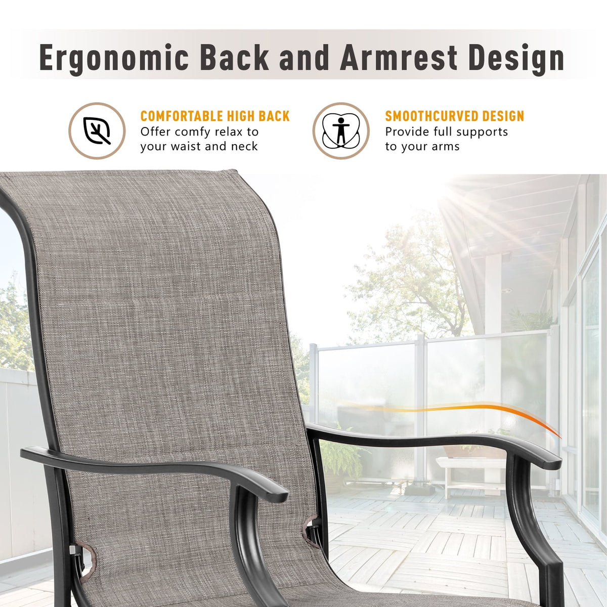 9-Piece Outdoor Patio Dining Set with 8 Swivel Armchairs & Extendable Table L105573