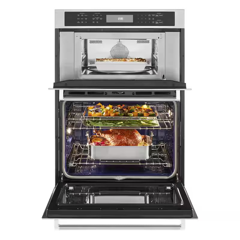 Electric Wall Oven with Built-In Microwave in Stainless Steel C762