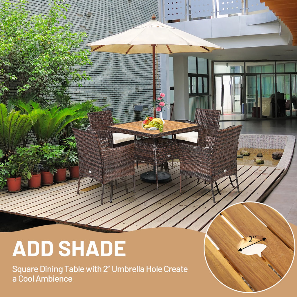 5 Pc Patio Rattan Dining Furniture Set X2800