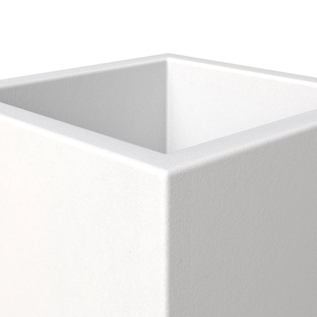 White 24 Inch Square Planter Pot O18013