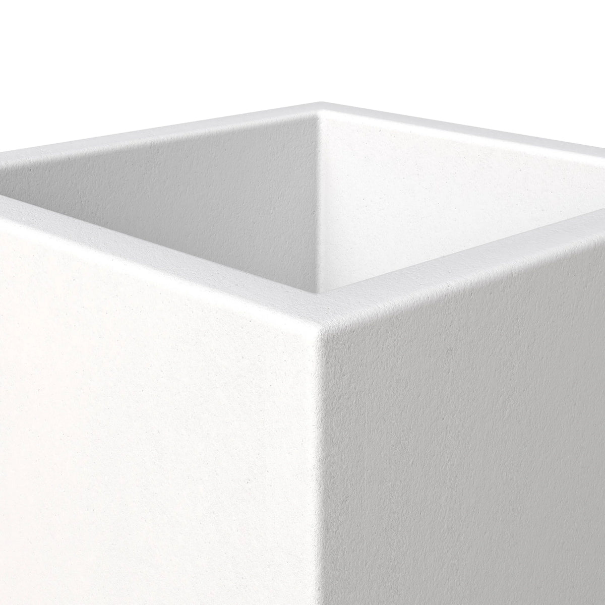 White 24 Inch Square Planter Pot O18013