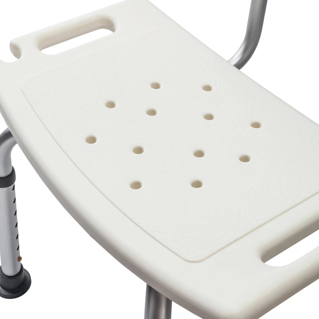 Adjustable Shower Chair Seat Bench with Removable Back I1222