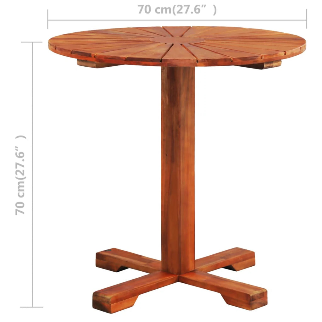 Acacia Wood Counter Height Bistro Table 27.6 x 27.6 Inches Z82655