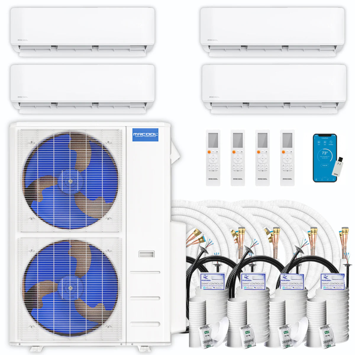 45,000 BTU 4 Zone Ductless Air Conditioner and Heat Pump Y319