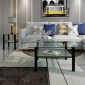 Transparent Glass Black Coffee Table X669293