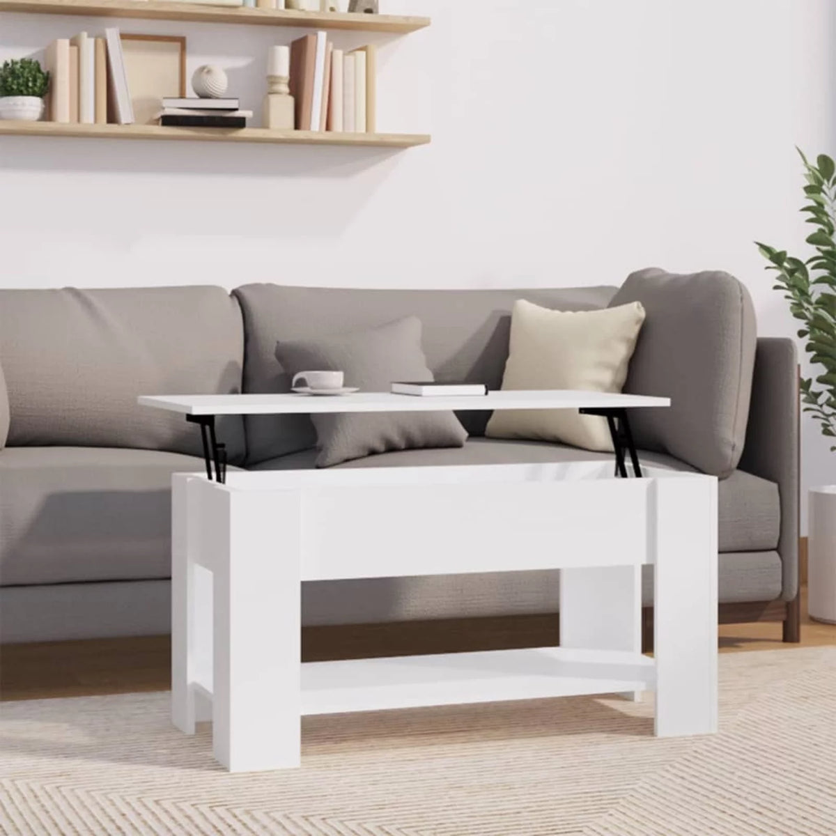 White Engineered Wood Coffee Table X915989