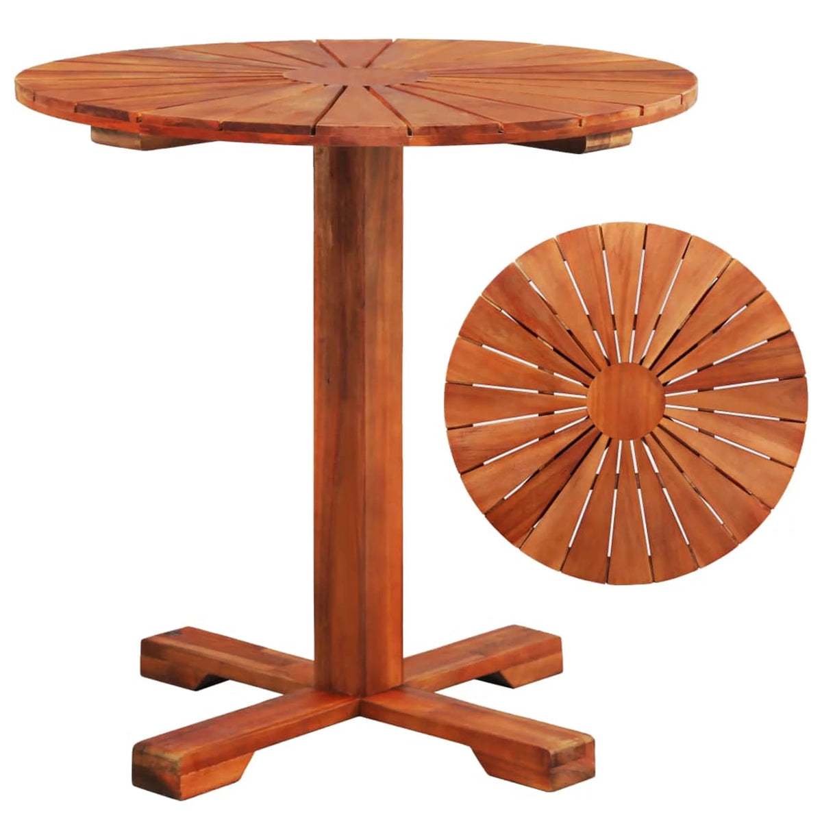 Acacia Wood Counter Height Bistro Table 27.6 x 27.6 Inches Z82655