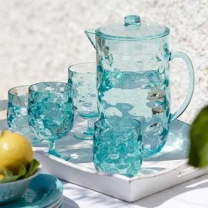 Turquoise 6pcs Water Glass W835268