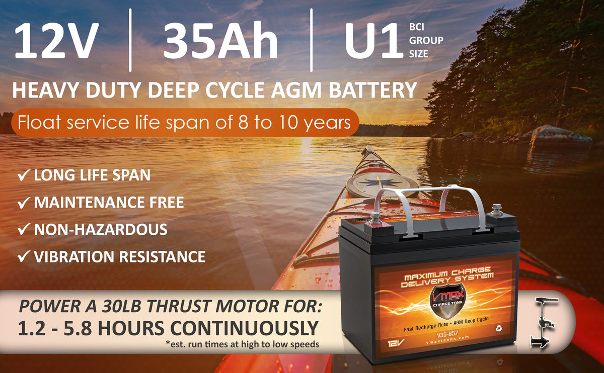 12V 35Ah AGM Deep Cycle Battery J747106