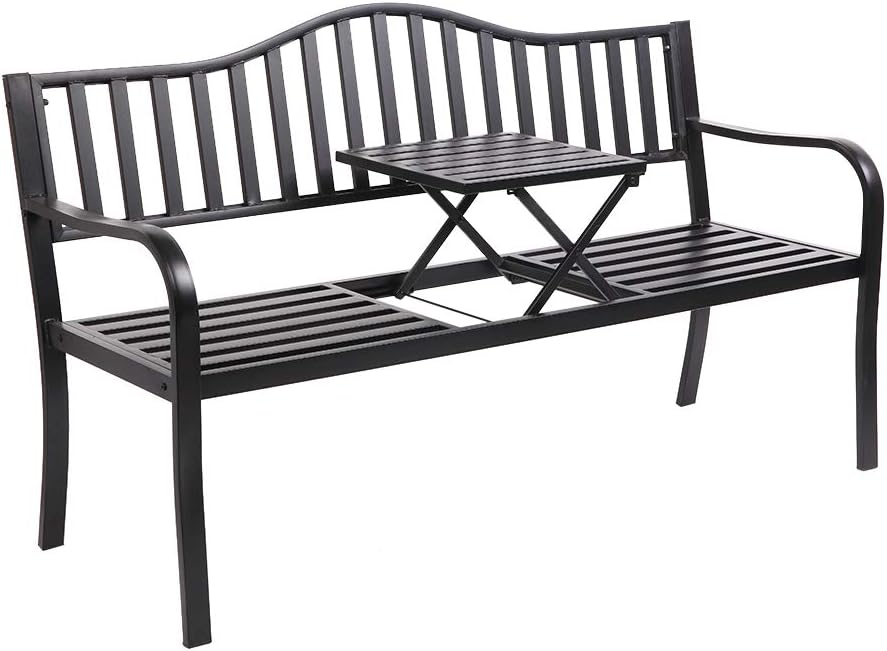 Metal Patio Garden Bench T2716
