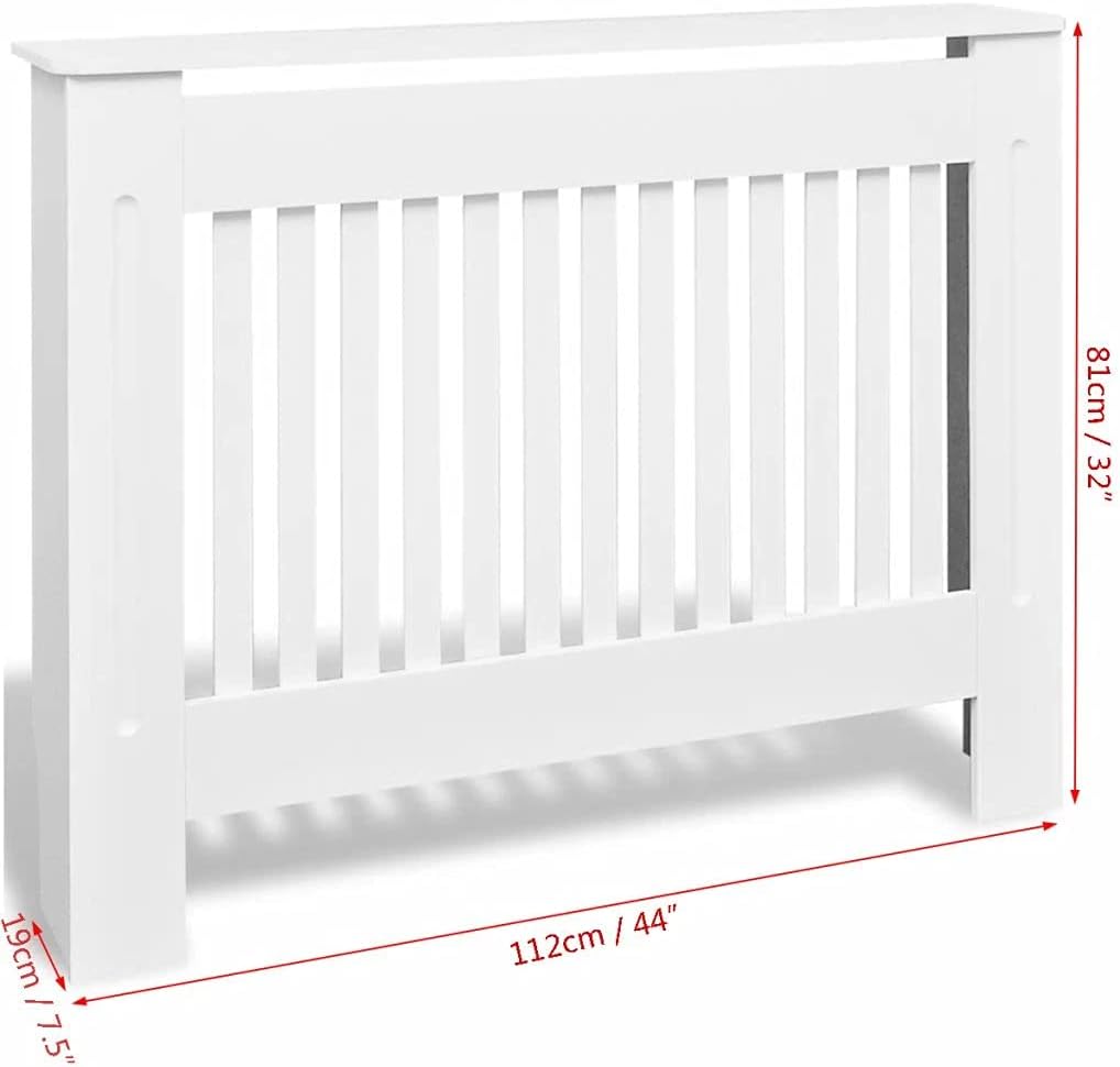 White MDF Radiator Cover Q2424