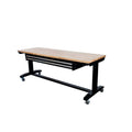 Adjustable Height Workbench Table with 2 Drawers in Black X8926
