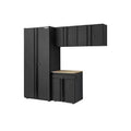 4-Piece Welded Steel Garage Storage System in Black H4513