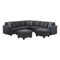 Reversible Sectional Sofa with Two Ottoman T404