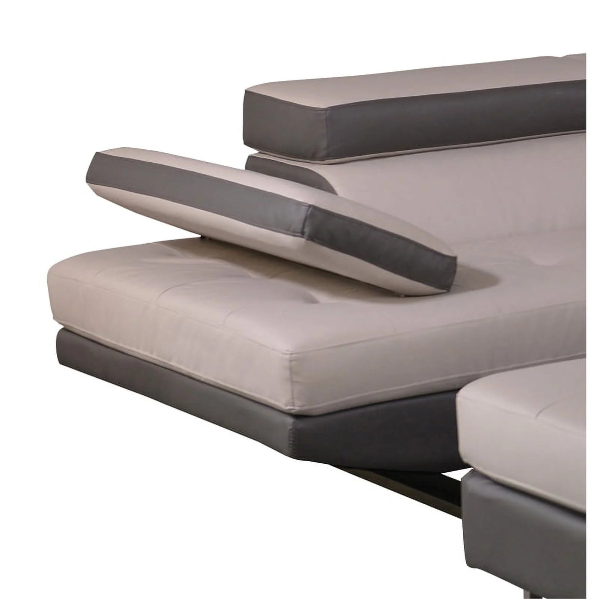 Faux Leather Left Arm Facing Sectional T46948