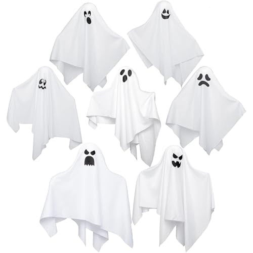 7 Pcs Halloween Hanging Ghost Decorations J1194