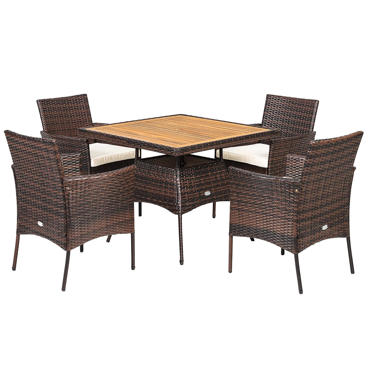 5 Pc Patio Rattan Dining Furniture Set X2800