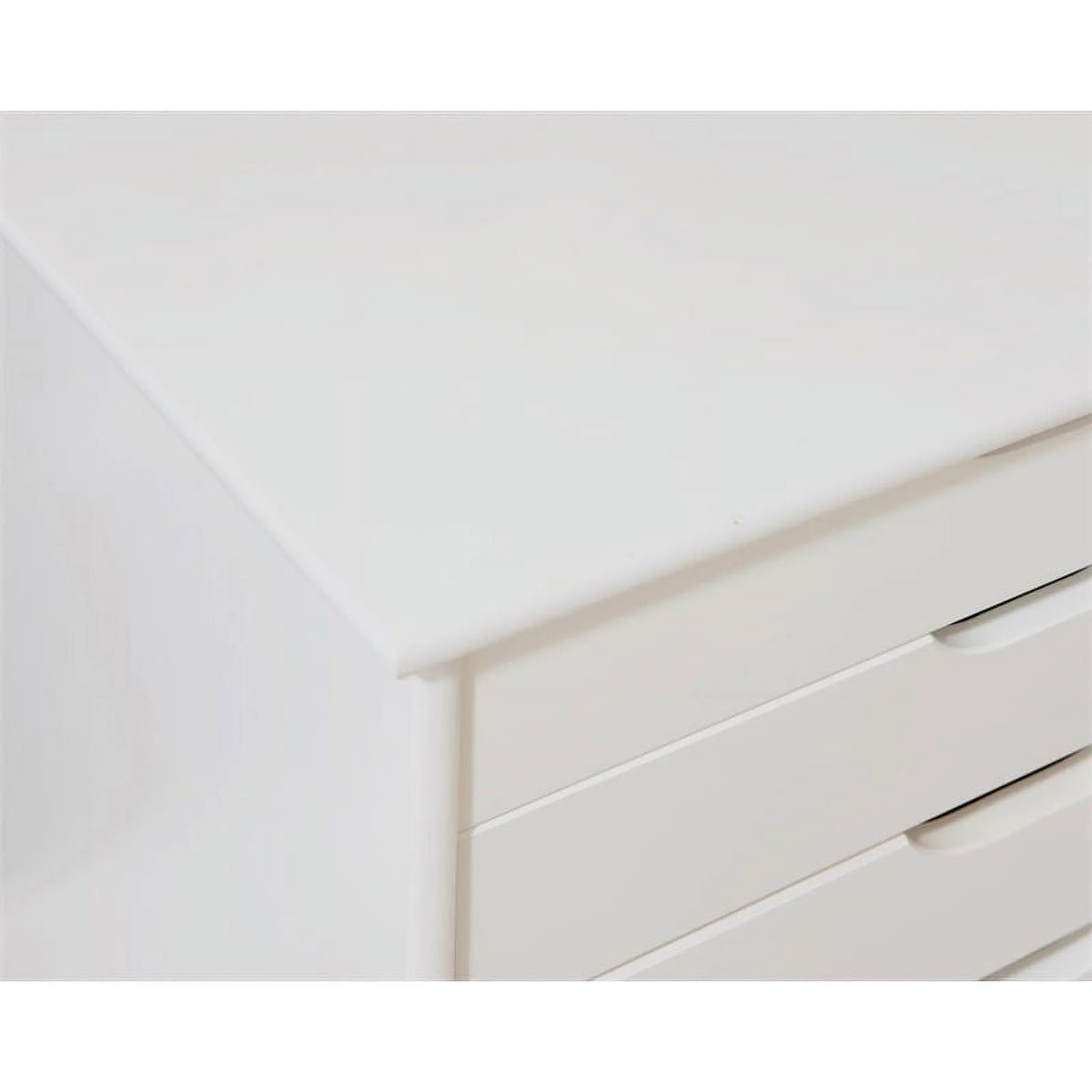 Six Drawer Wood Rolling Cart in White Wash K936511