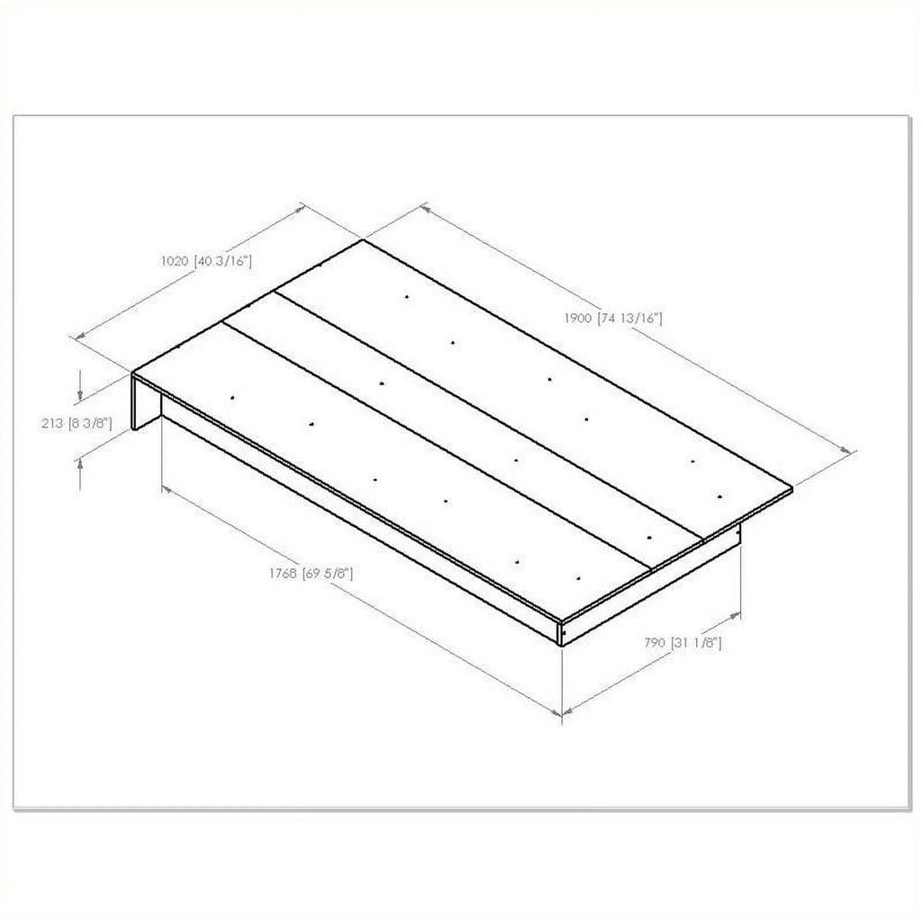 Cherry Wood Twin Platform Bed A10211
