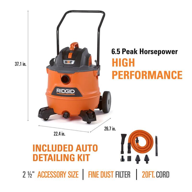 16 Gallon 6.5-Peak HP Wet/Dry Shop Vacuum with Car Cleaning Kit O403066