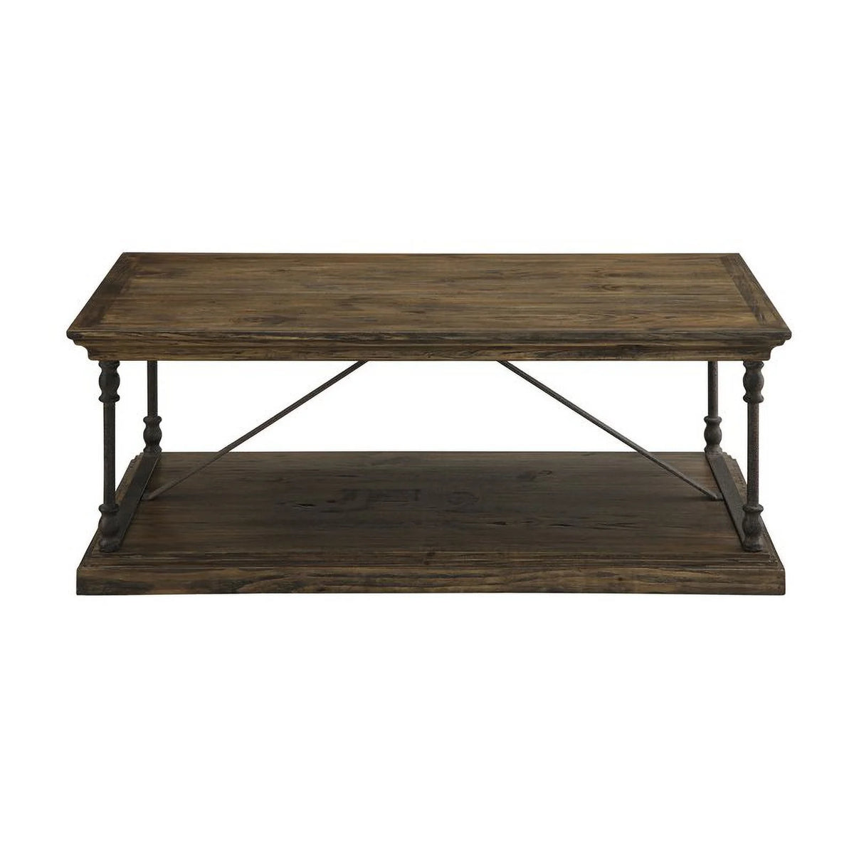 Medium Brown Cocktail Table with Slab Top and Base N8017