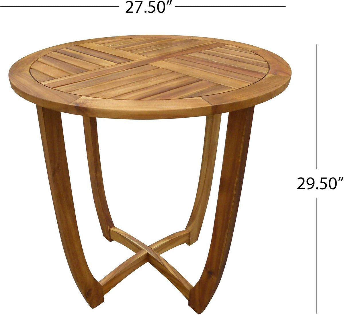 Round Accent Table Teak Finish O5753
