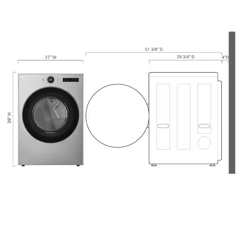 7.4 cu. ft. Vented Stackable Gas Dryer in Graphite Steel X282957