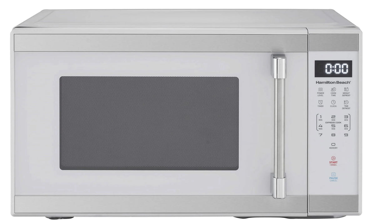 1.1 cu. ft. 1000 Watts White Stainless Steel Microwave Oven Q18040