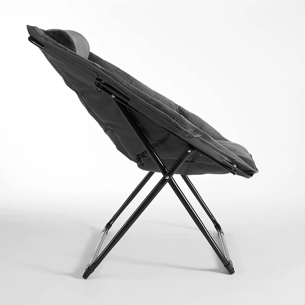 Grey Micromink Folding Chair H70986