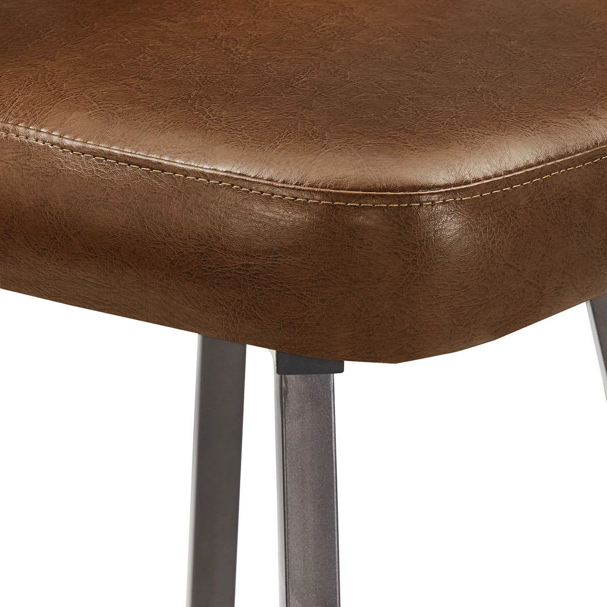29" Metal Swivel Bar Stools, Set of 2, Brown G638