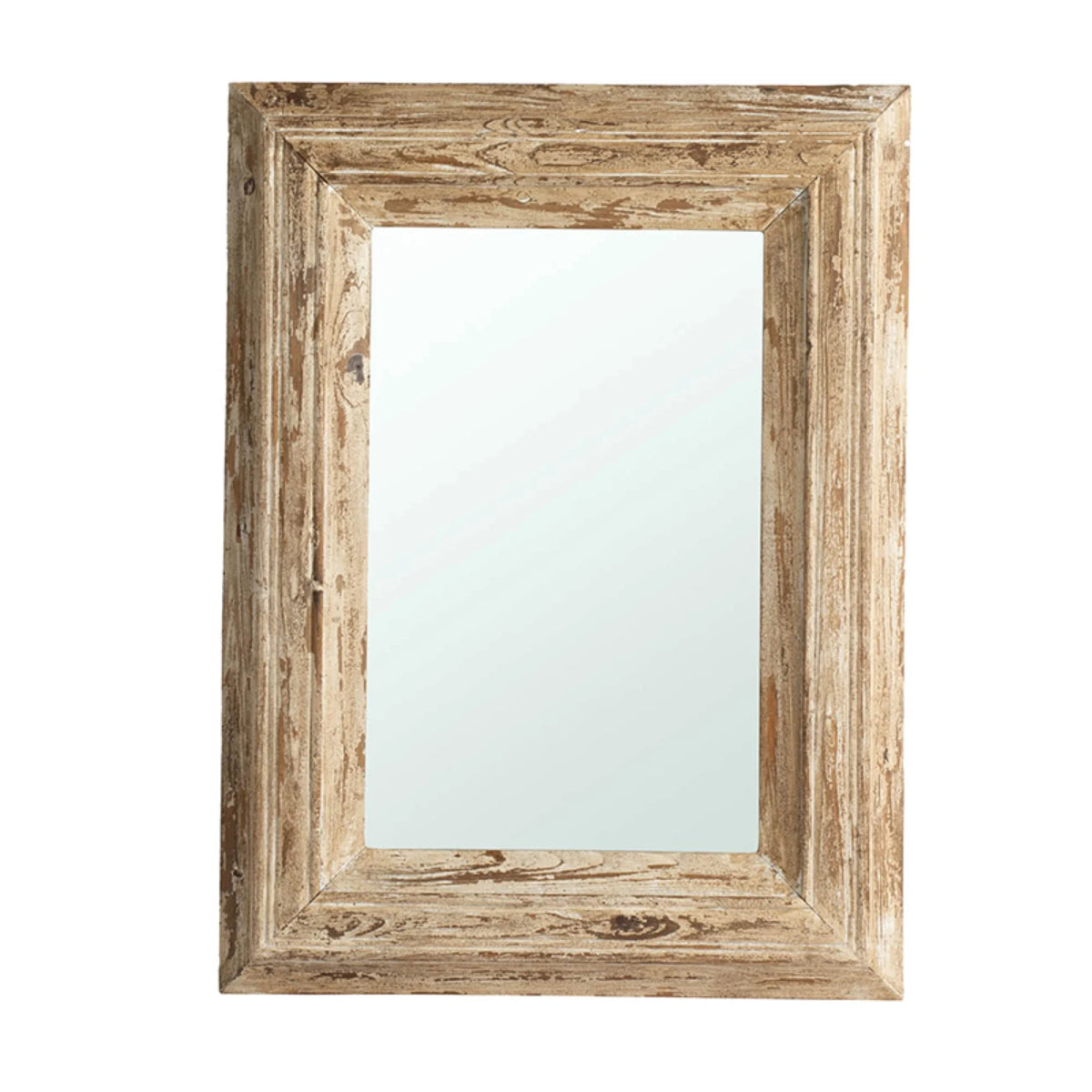 Distressed Finish Rectangular Wall Mirror K90994