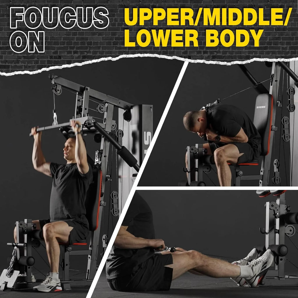 Home Gym Station with 150LBS Weight Stack I2851