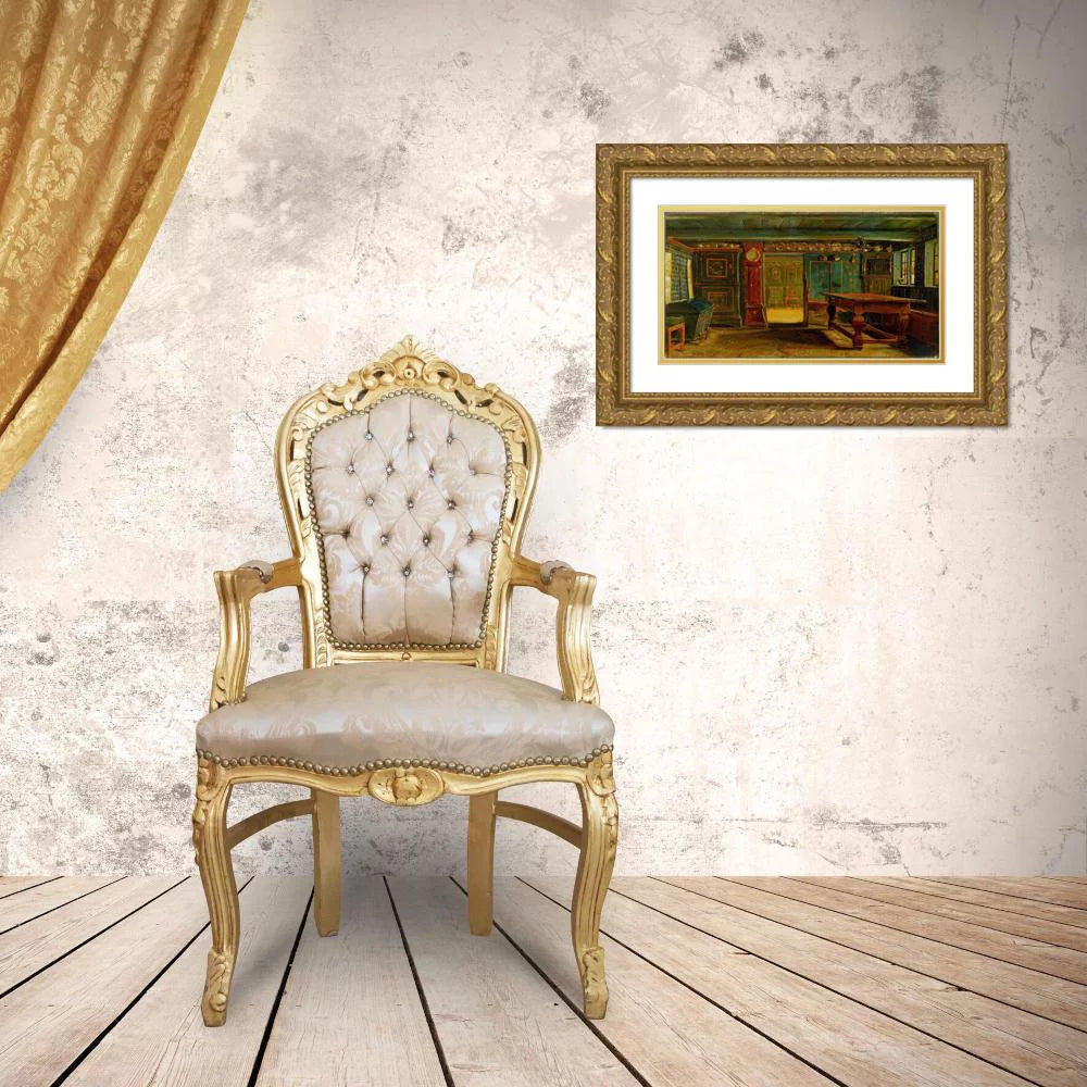 Gold Ornate Framed and Double Matted Museum Art Print E5442