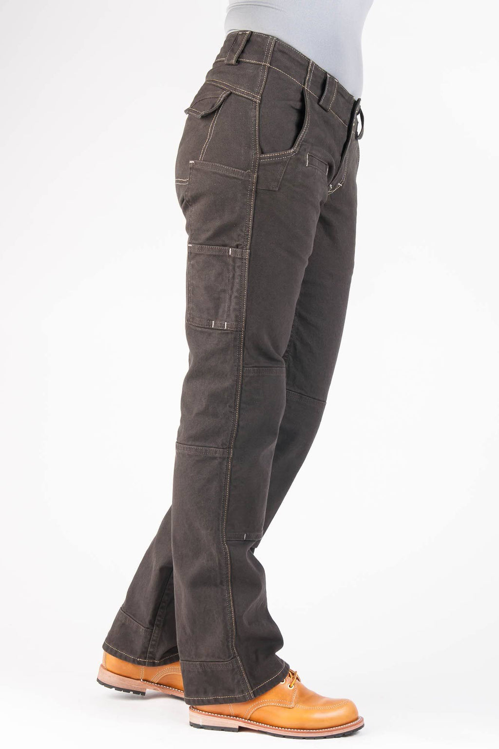 Dark Brown Canvas Work Pants X2089