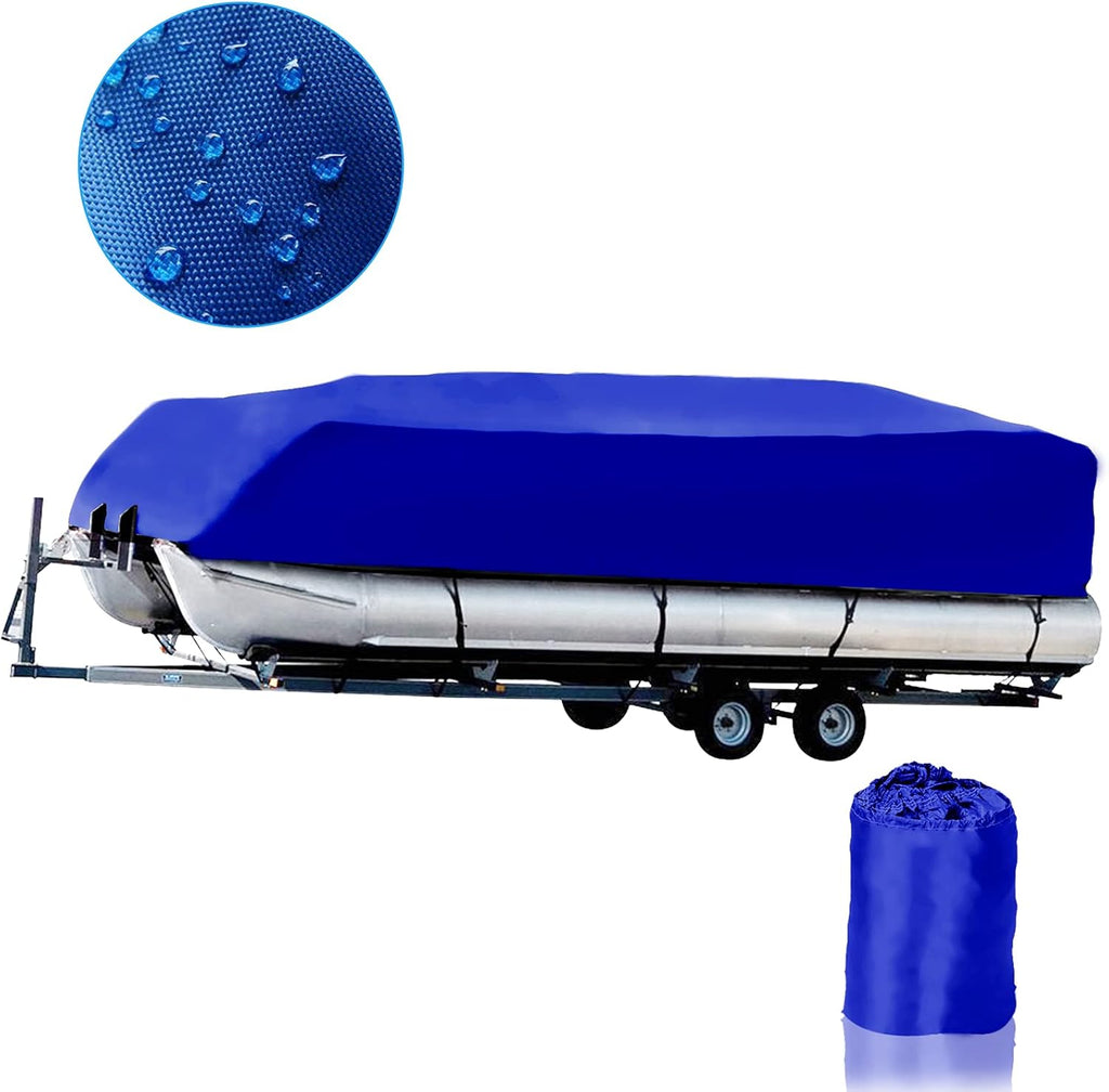 Waterproof Heavy Duty Marine Grade Polyester Canvas Pontoon Boat Cover I90692
