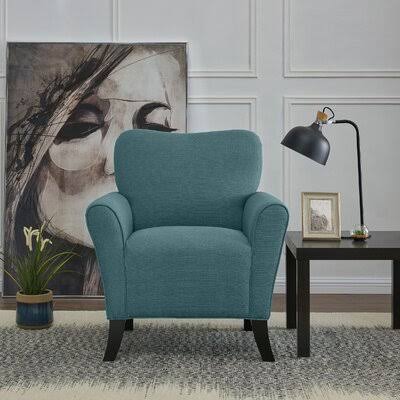 Wide Armchair Caribbean Blue 100% Polyester T984
