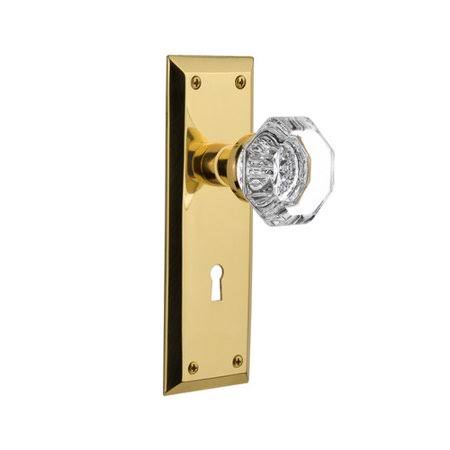 Polished Brass Door Knob with Plate D942124