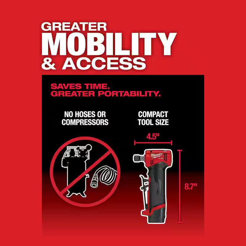 12V Lithium-Ion Brushless Cordless 1/4 in. Right Angle and Straight Die Grinder Kit Q934