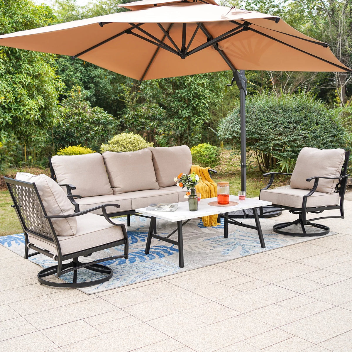 5-Seat Metal Patio Conversation Set N321