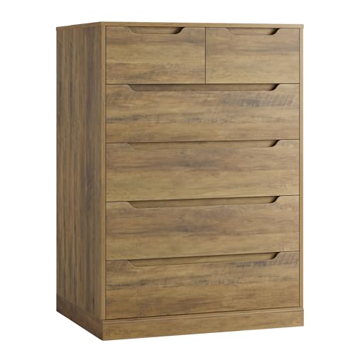 White 6 Drawer Wood Dresser R5619