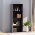 4-Tier Gray Chipboard Book Cabinet O86858