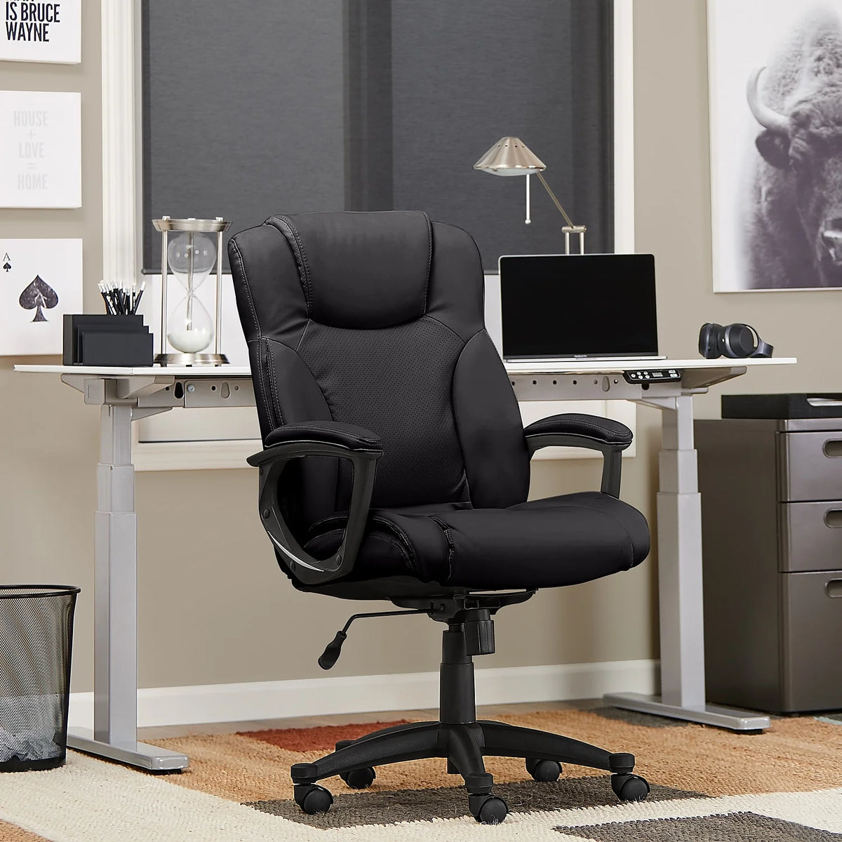 Black Bonded Leather Executive Chair X50326