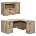 2-Piece L-Shaped Desk & Filing Cabinet Set F27536