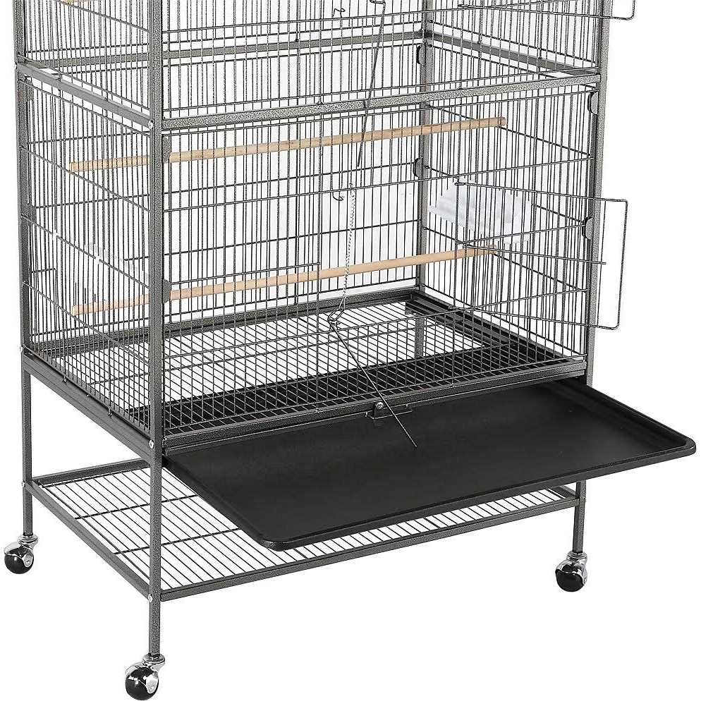 Large Bird Rolling Cage & Storage Shelf I8925