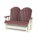 Cherrywood and White Weather Resistant Poly Outdoor Glider Y225122