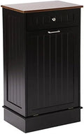 Free-Standing Tilt Out Trash Bin with Drawer and Countertop Grey J4577