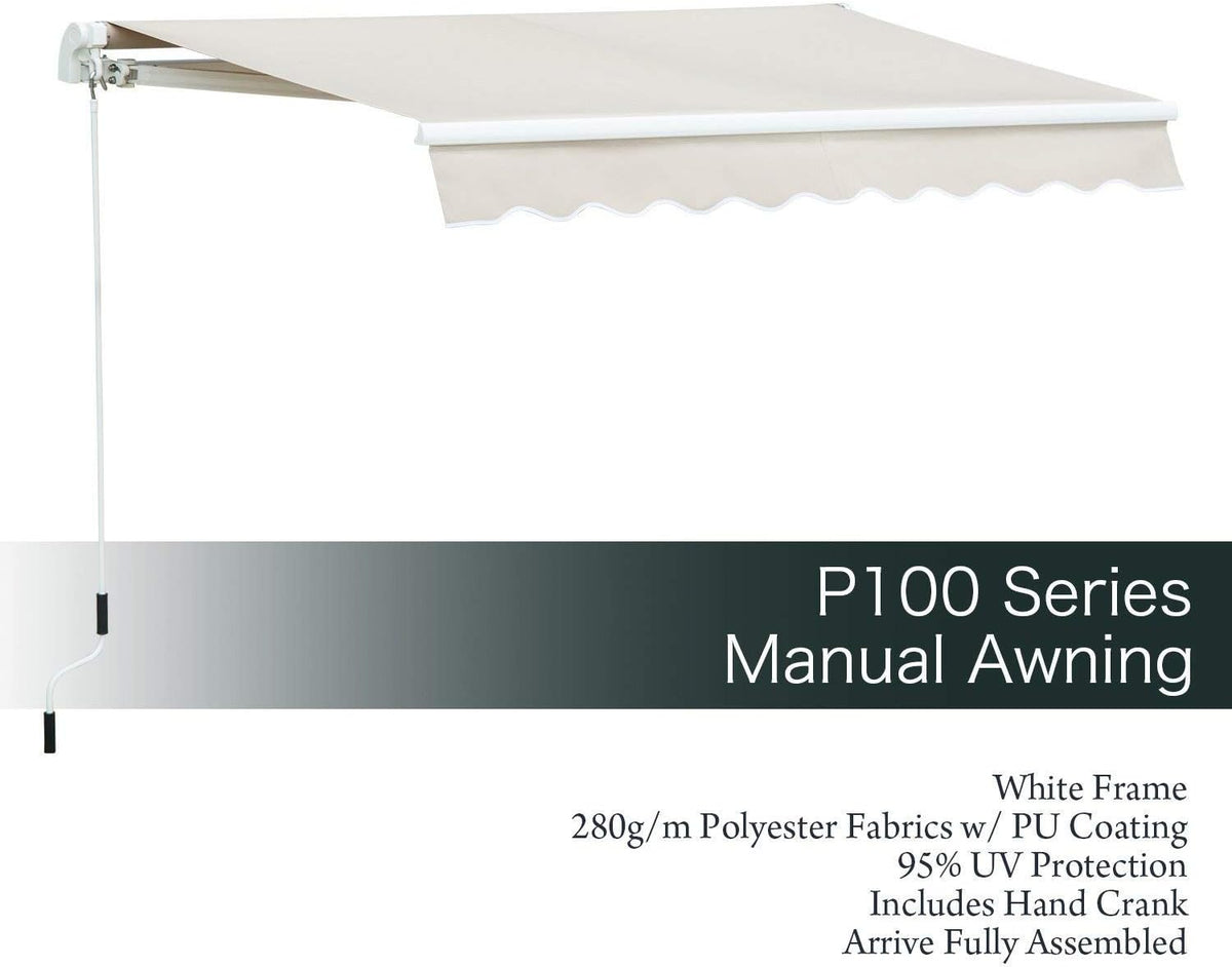Retractable 10'x8' 280G Polyester Patio Awning B673588